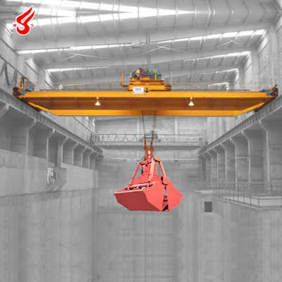Warehouse Mechanical Type Grab Bucket Overhead Crane