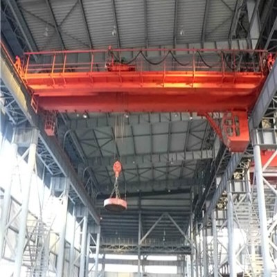 double girder magnetic hauling steel material overhead crane
