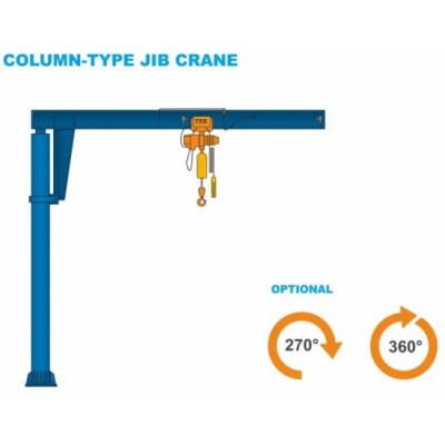 360 Degree Rotation Workshop Use 5 Ton Cantilever Jib Crane