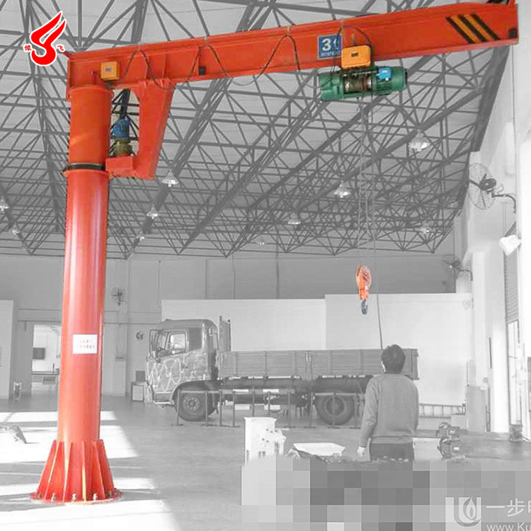 Workshop use light duty pedestal jib crane