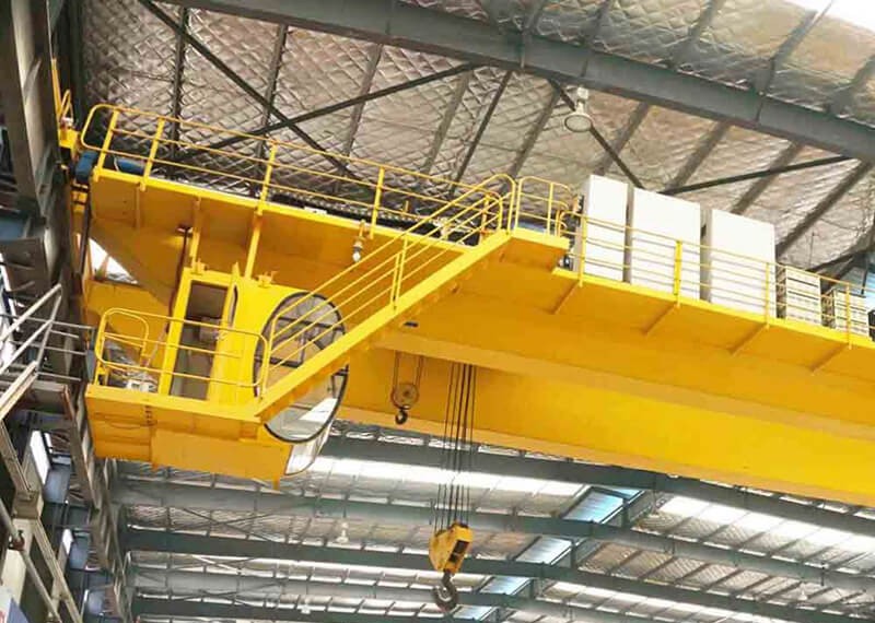 Causes and effects of single beam crane starting and stopping shaking