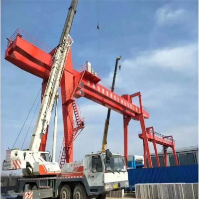 35t Construction Double Hook Container Gantry Crane with Wireless Remote Control