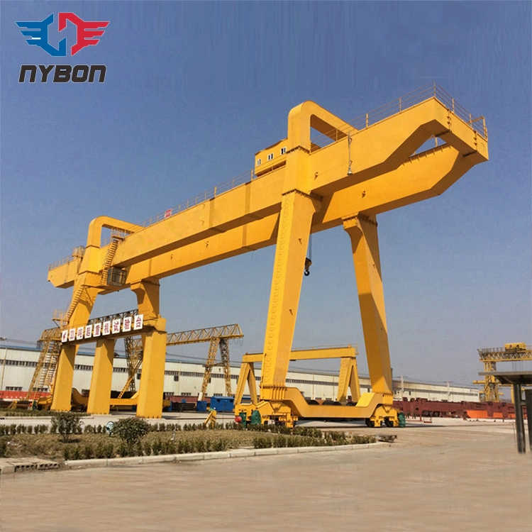 50 ton Rail Mounted Double Beam Box Type Gantry Crane for Sale