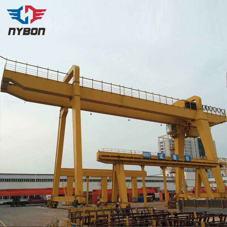 50 ton Rail Mounted Double Beam Box Type Gantry Crane for Sale