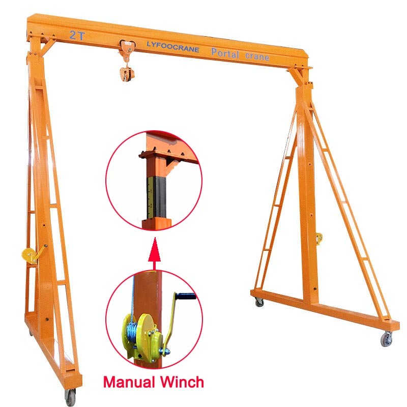 Small Crane 500kg~20ton Adjustable Gantry Crane (2000lbs, 3000lbs, 5000lbs)