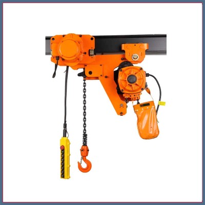 1t Single/Double Speed Low Headroom Type Electric Chain Hoist with Trolley