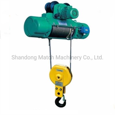 5 Ton Heavy Duty Electric Wire Rope Hoist with Push Type Trolley