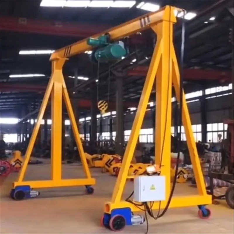 10 Ton Mobile Gantry Crane - Heavy-Duty Steel Construction with Locking Casters