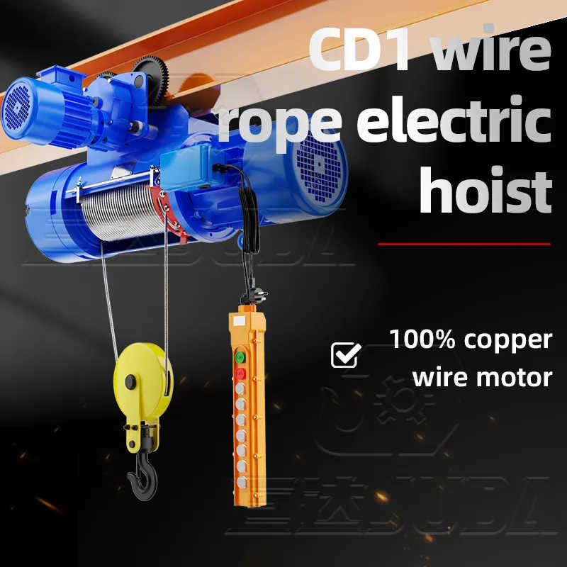 CE Approved CD MD Type Hoist with Dual Speed & Overload Protection