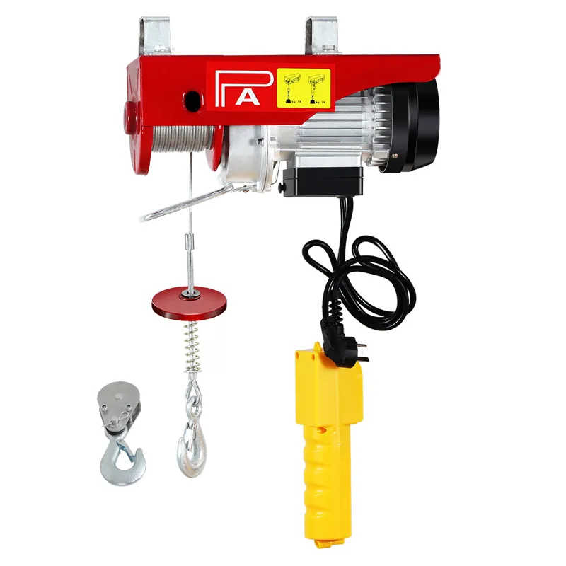 PA Mini Wire Rope Hoist 300kg-1Ton - Silent Micro Electric Winch for Garage