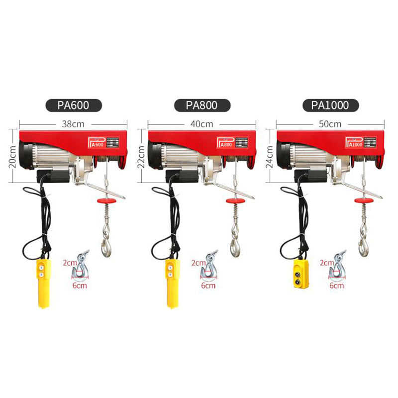 Compact PA Electric Hoist for Home - 500kg Mini Wire Rope Crane