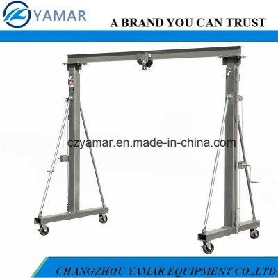 1 Ton Portable Gantry Crane with Locking Wheels Telescoping Secure Lifting