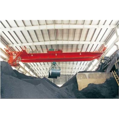 Double Girder Overhead Crane for Power Plants – 80 Ton with Insulated Hook