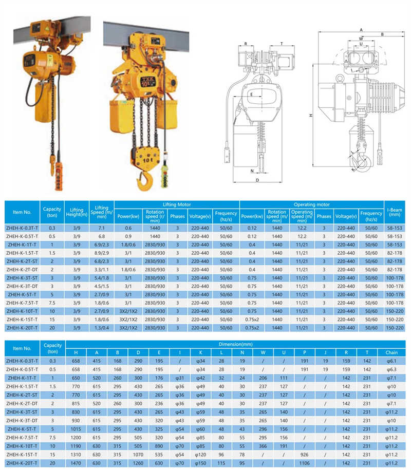 1-10 Ton Electric Chain Hoist – Reliable Lifting for Workshops & Factories