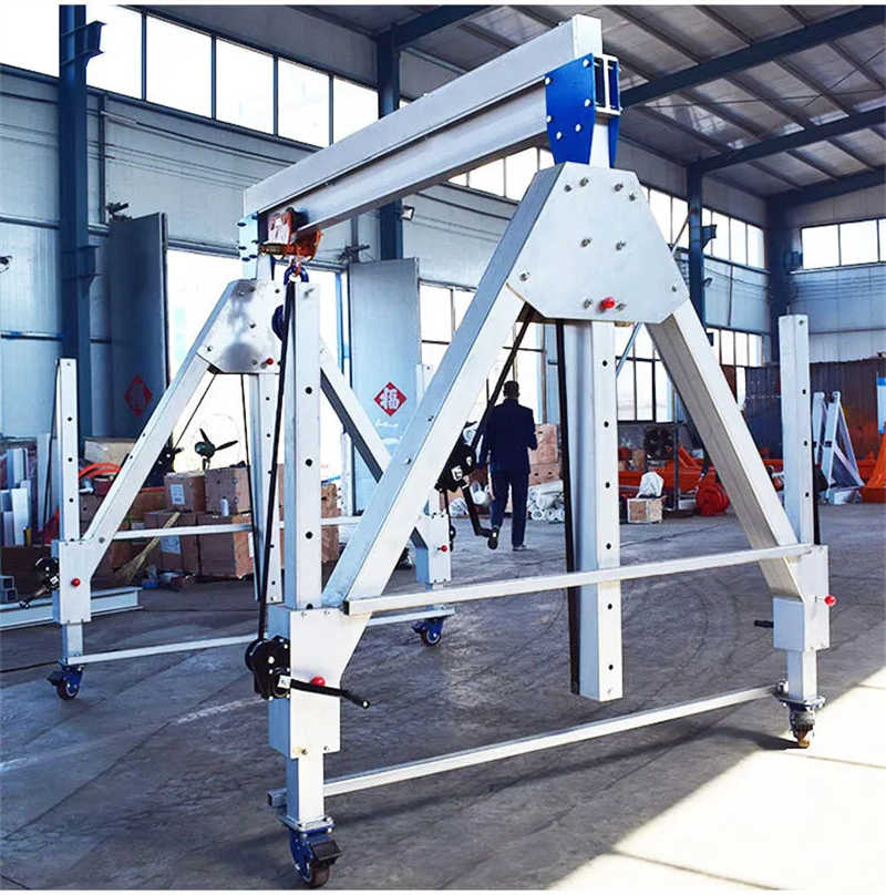 1-10 Ton Small Portal Gantry Crane Hand Push & Electric Options for Easy Lifting