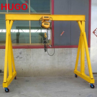 Mini Rubber Tyre Gantry Crane 5 Ton Double Girder Design with Integrated Hoist