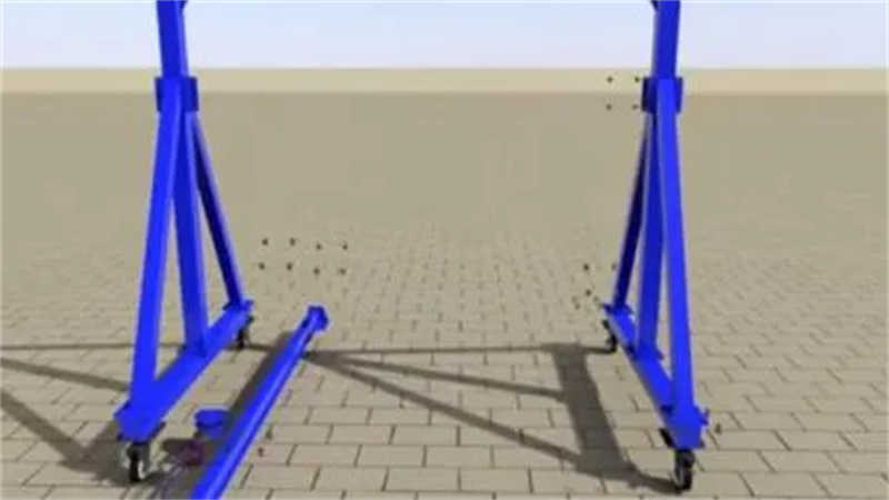 Mini Rubber Tyre Gantry Crane 5 Ton Double Girder Design with Integrated Hoist
