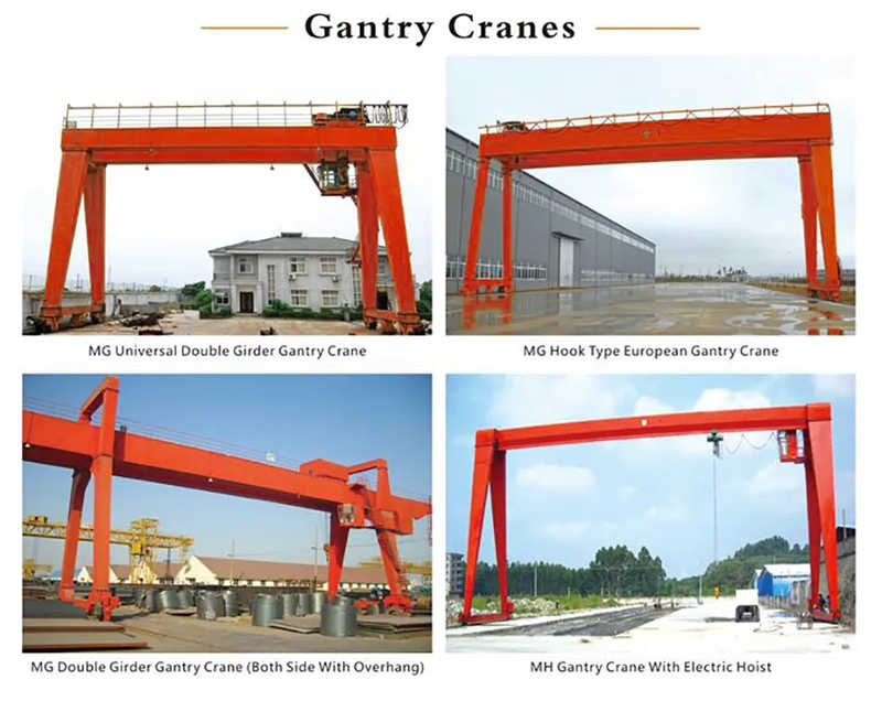 ISO & CE Certified 3-50 Ton Gantry Cranes - Single/Double Beam for Warehouse
