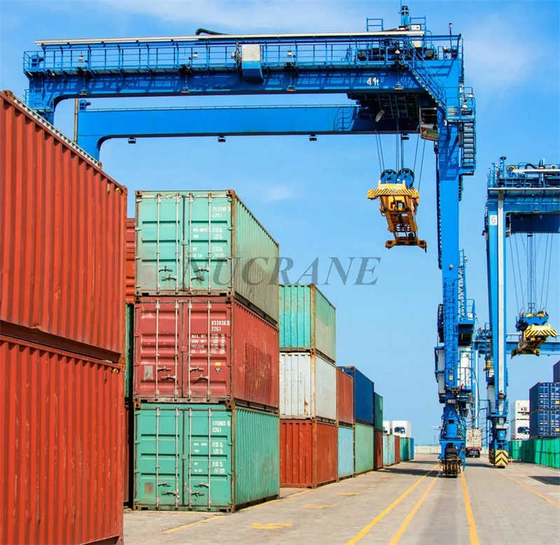 40 Ton Automated RTG Gantry Crane – Smart Tracking & Container Stacking