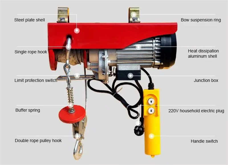 PA400 Small Wire Rope Winch – Efficient & Portable Electric Hoist