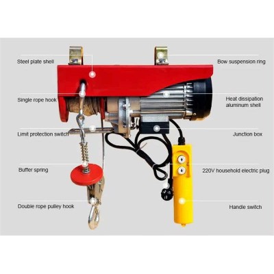 Lightweight PA Series Electric Hoist – Smooth Wire Rope Lifting (PA200/PA400)