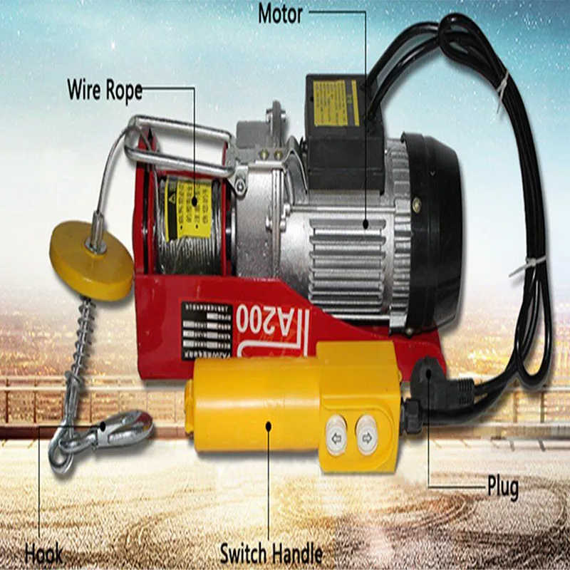 Lightweight PA Series Electric Hoist – Smooth Wire Rope Lifting (PA200/PA400)