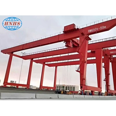 Huasui RMG type double gantry crane for Container lift with CE certification.
