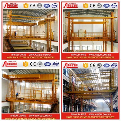 1+1 Ton Overhead Crane for Aluminum Profile Anodizing & Oxidation