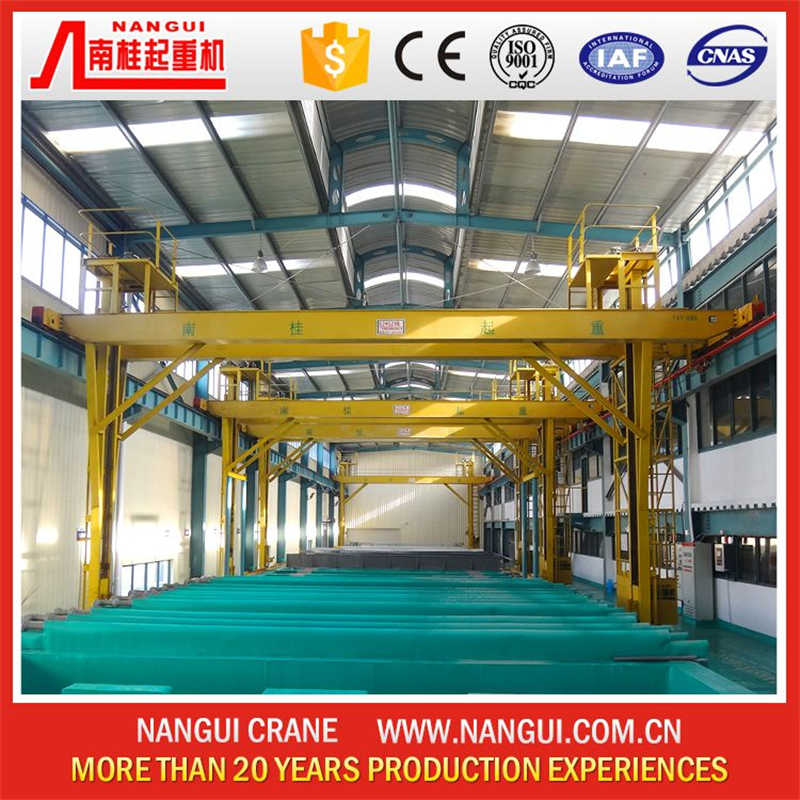1+1 Ton Overhead Crane for Aluminum Profile Anodizing & Oxidation