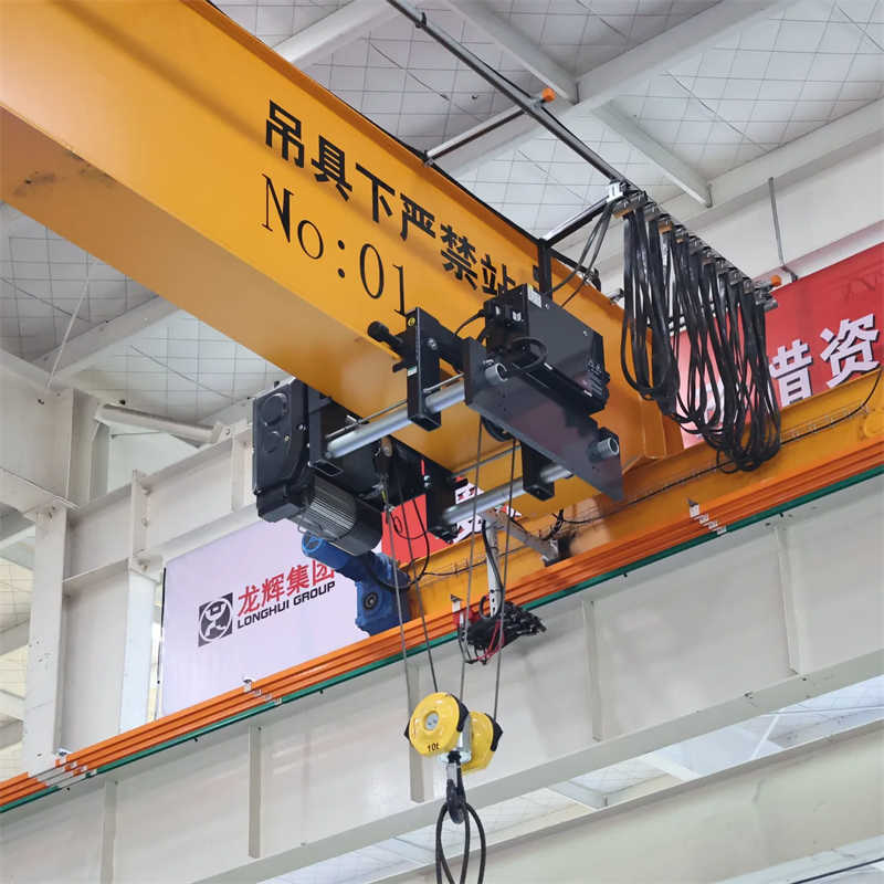 10-20 Ton Double Hoist Bridge Crane – Efficient Motorized Trolley System