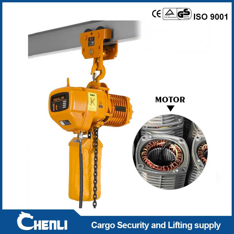 1-3 Ton Electric Chain Hoist Trolley Winch 220-440V 50/60Hz for Industrial Use