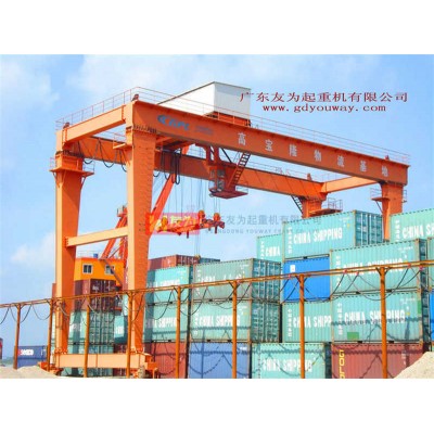 Low-Noise Rubber Tyred Gantry Crane 20ft/40ft Container Stacking CE Certified