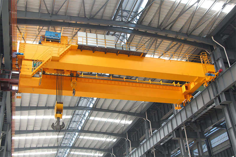 Big Capacity Double Beam Crane with Magnet Grab 5T to 50T Industrial Solution