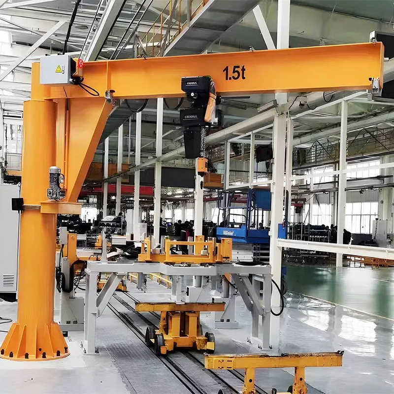 Stationary Column Jib Crane 1 Ton - Fixed Base for Precise Material Handling