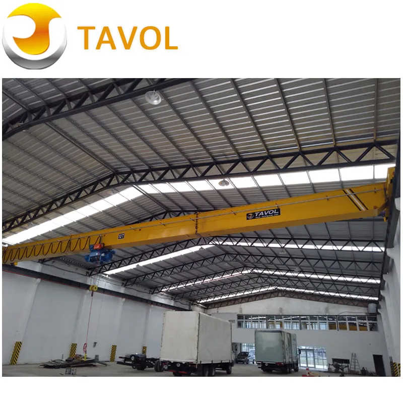 Factory Use Single Girder Bridge Crane 5 Ton Motorized Auto-Braking System