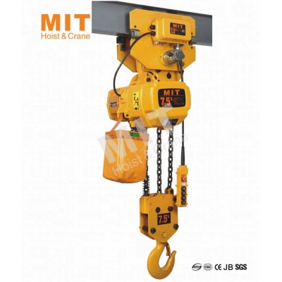 7.5T Electric Chain Hoist with Powered Trolley – Enhanced Mobility & Control