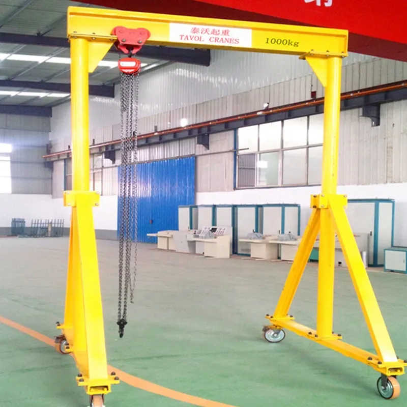 Light Duty 1t Portable Gantry Crane - Compact & Mobile Design