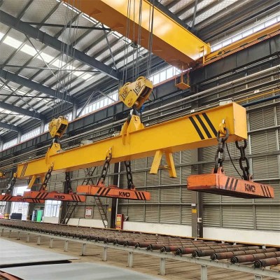 Double Girder Bridge Crane with Electromagnet for Steel Mills Recycling Plants