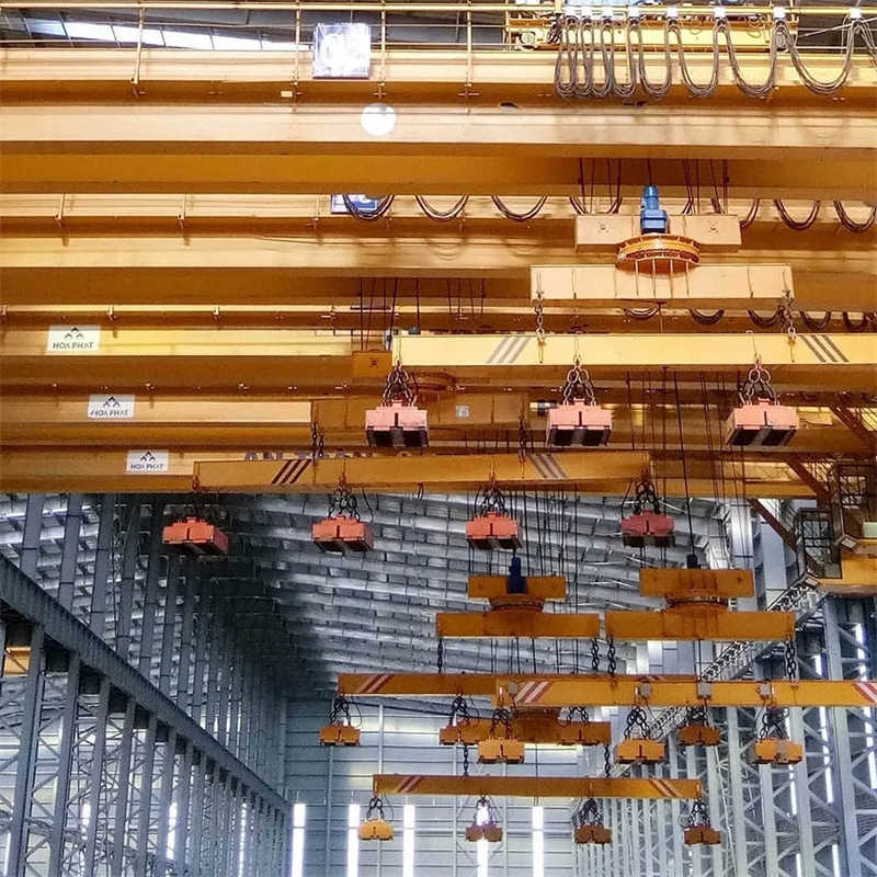 50t Electromagnetic Double Girder Overhead Crane Ideal for Scrap Handling