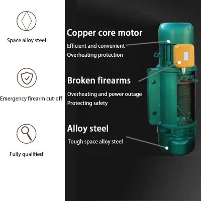 1 Ton & 2 Ton CD1 Electric Hoist – Steel Wire Rope for Safe Lifting