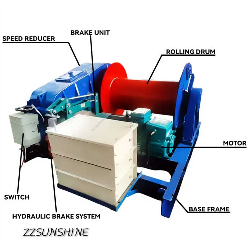 50 Ton Industrial Electric Winch – High-Capacity Wire Rope Pulling Machine