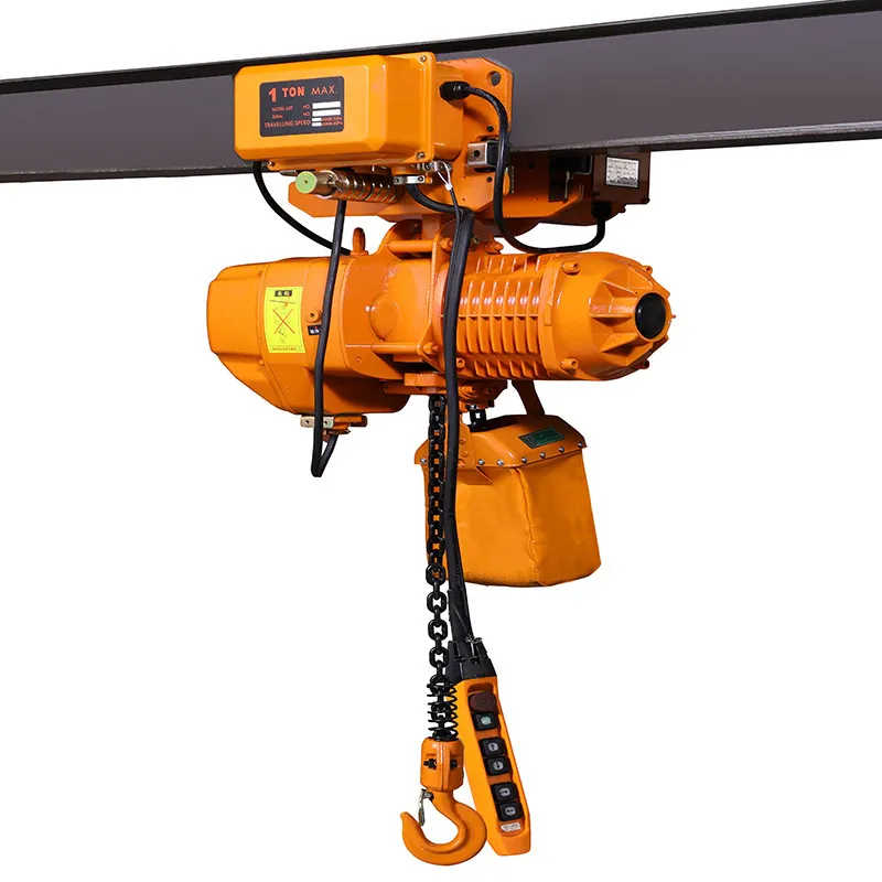 1 Ton Compact Electric Hoist – Lightweight Traveling Design for Workshops