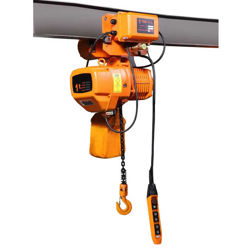 1 Ton Compact Electric Hoist – Lightweight Traveling Design for Workshops