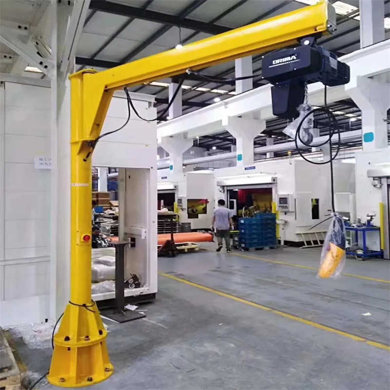 0.5 Ton Light Duty Floor Mounted Jib Crane - Compact Workshop Solution