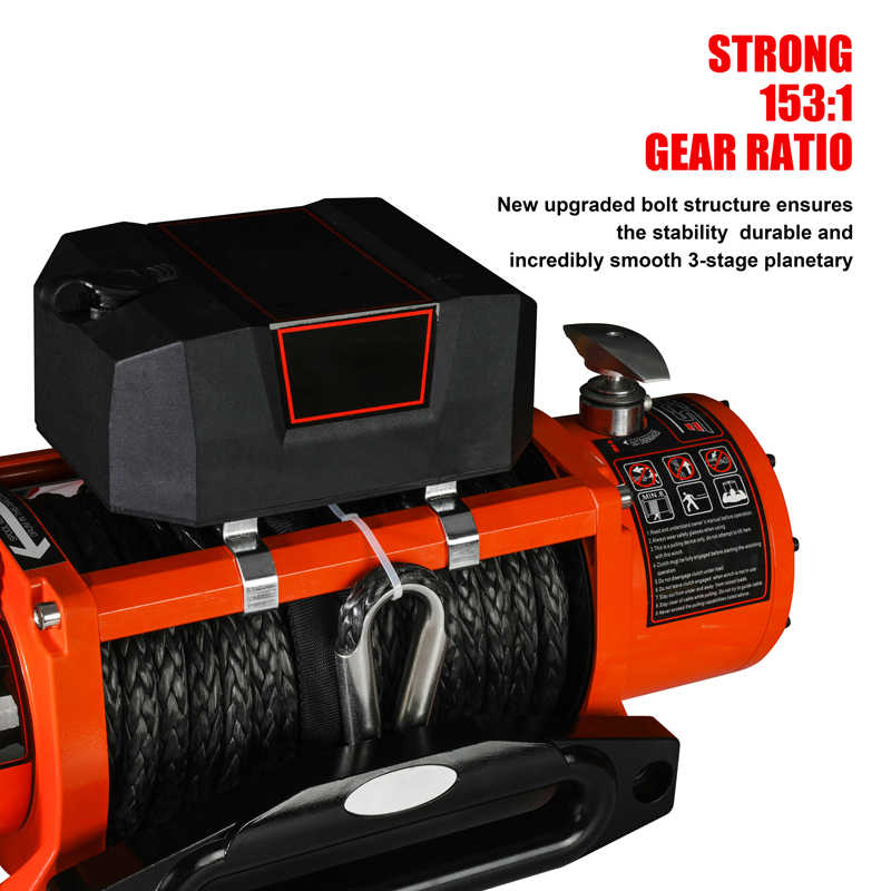 Heavy-Duty 12,000lb Winch for Pickup Trucks, ATVs & Utility Vehicles
