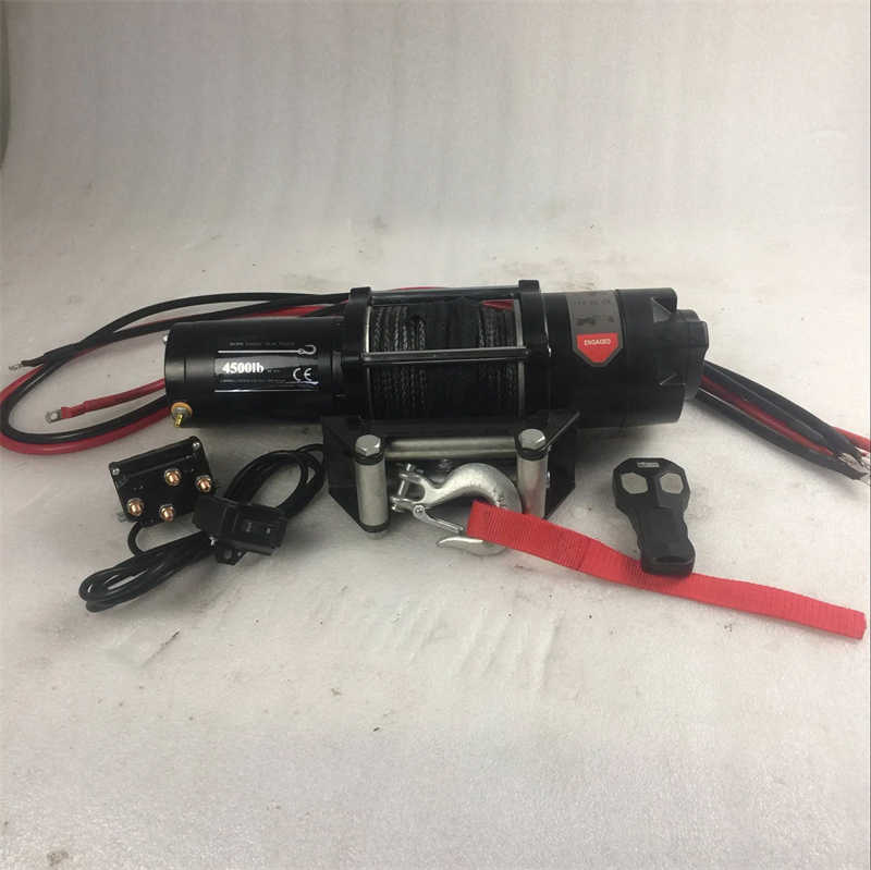 Portable 4500lb Winch for ATV/UTV with 6mm Steel Cable