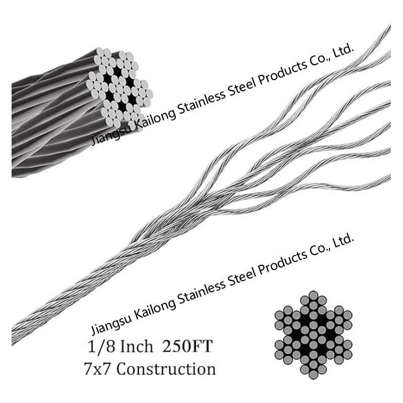 6 X 36 (SW) + Iwrc Stainless Steel Wire Rope with Steel Wire Rope 8.0mm