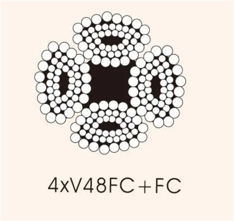 Anti Twist Wire Rope with Sisal Core Wire Rope 18*19+FC/18X19+FC for Crane