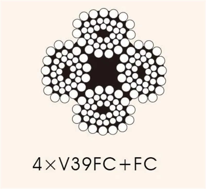 Galvanized  Compacted 6X36ws Steel Wire Rope for Port Cranes 12-68mm