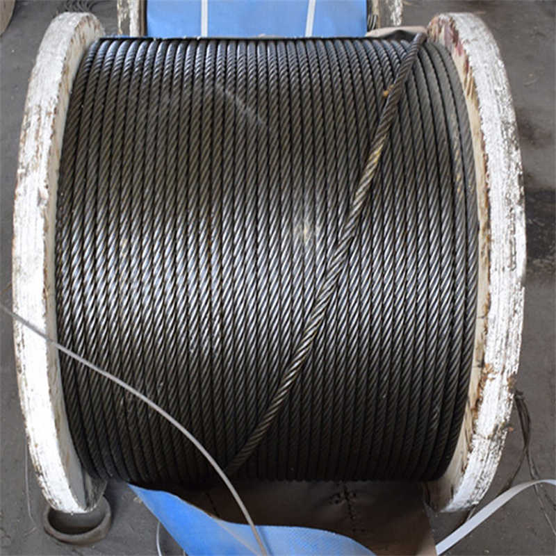 6-Strand Black Oil-Coated Soft Wire Wear-Resistant Crane Wire Rope
